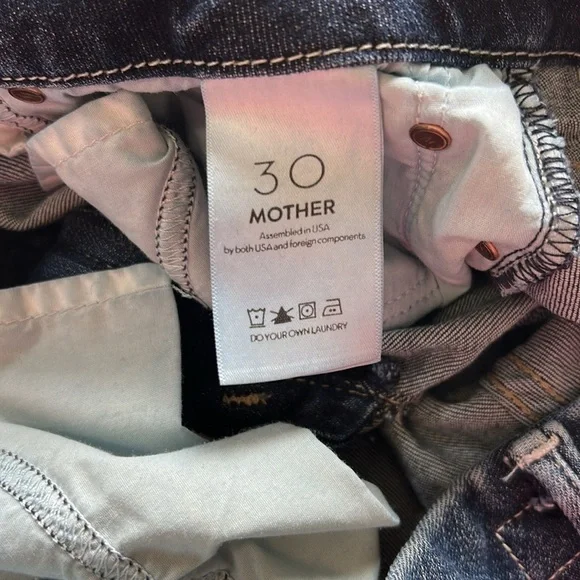 MOTHER High Waisted Looker Jean Ankle Fray Close to the Edge Sz 30 - Picture 13 of 16
